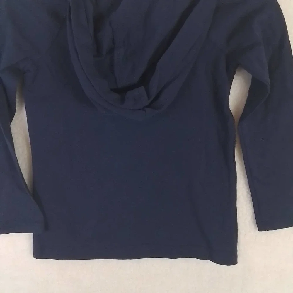 Carter's Long Sleeve Cotton T-Shirt Hoodie Size‎ 4 Navy w/ Be Kind Graphic